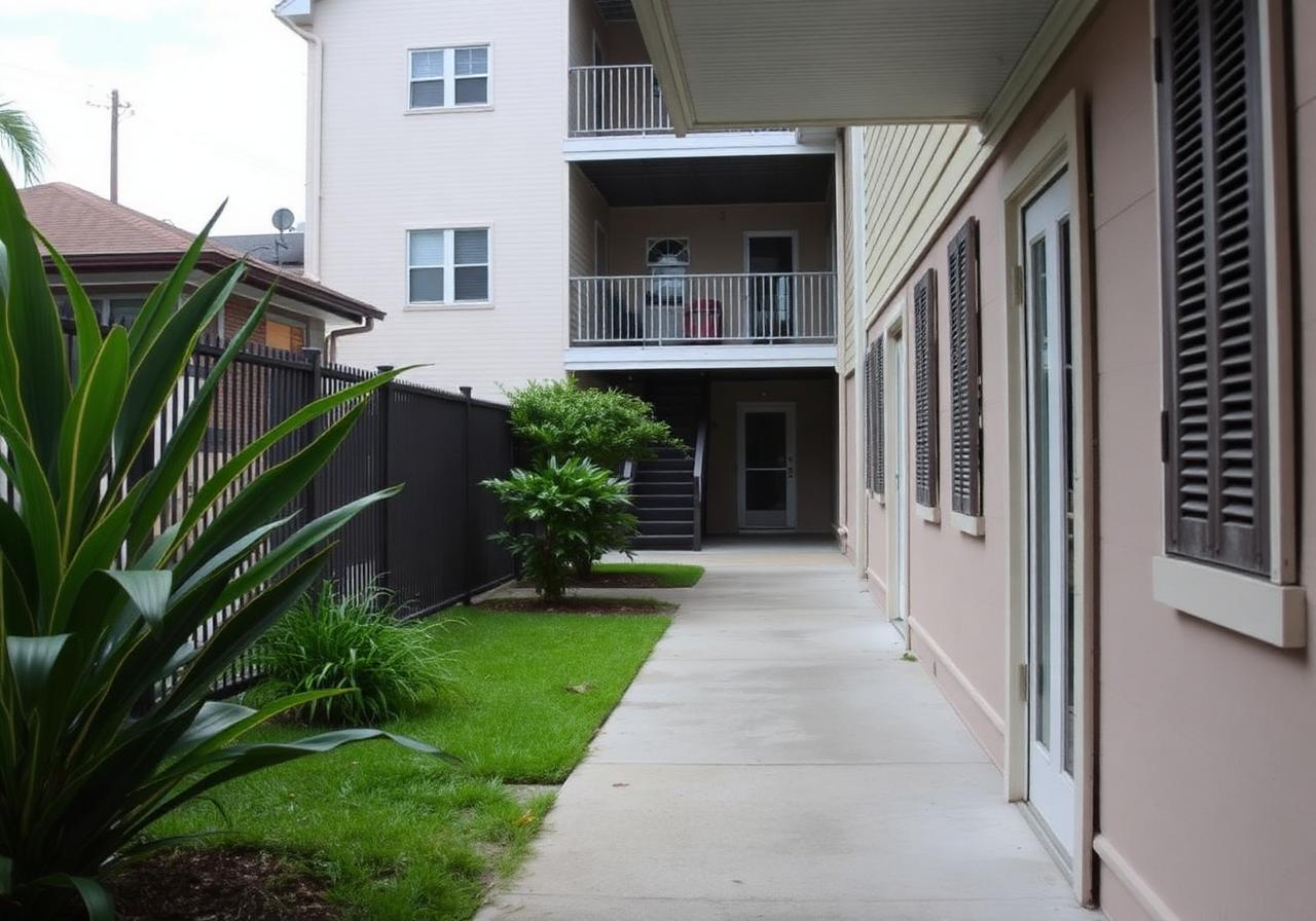 Clean multi-family breezeway