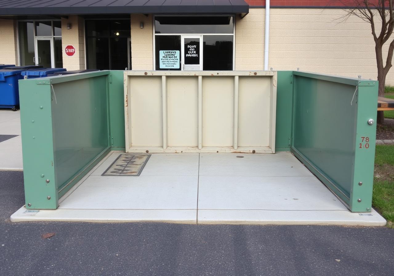 Clean dumpster enclosure